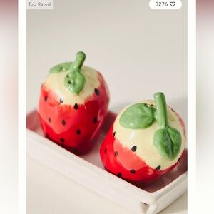 Strawberry Ceramic Salt and Pepper Shakers